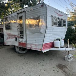 Vintage travel trailer