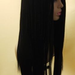 Long Black Straight Wig