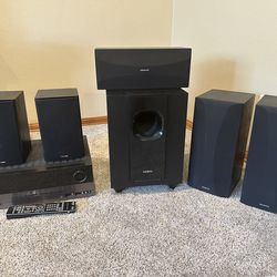 Surround Sound Speakers, Sub, and Receiver