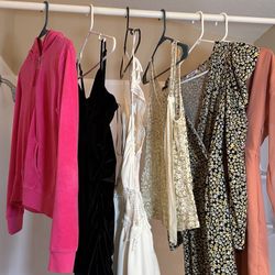 4 Dresses, 1 blouse , 1 zip up jacket 