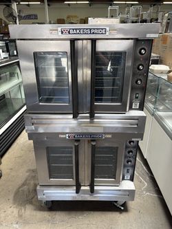 Double Stack Gas Convection Ovens Bakers Pride BCO-GN1 Stainless Steel #3368 Horno de Convección Equipo de Restaurante de Cocina