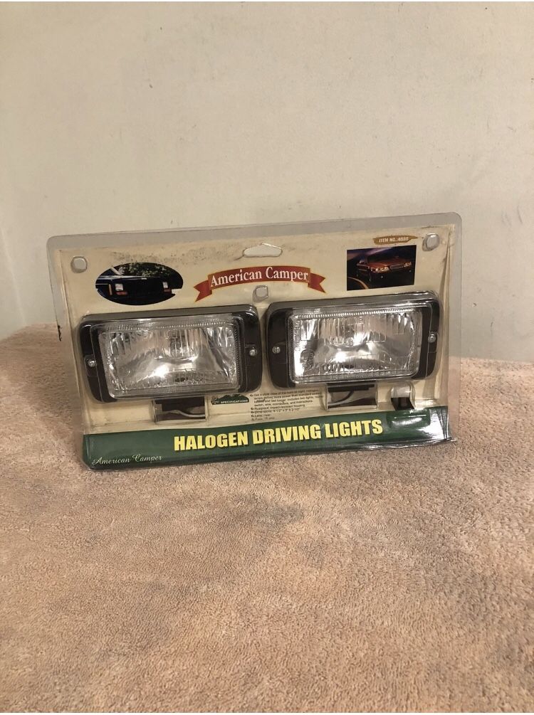 American Camper Halogen Driving Lights #4086 NOS