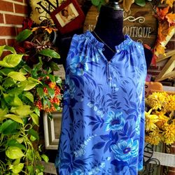 Anne Taylor Loft Floral Sleeveless Top 