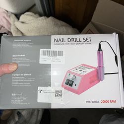 Nail Drill Set Everything In Perfect Condition 