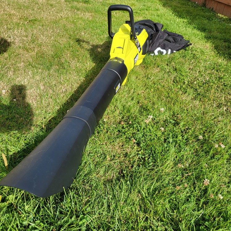 Ryobi 40-Volt HP Brushless 100 MPH 600 CFM Cordless Leaf Blower/Mulcher/Vacuum with Lawn and Leaf Bag (Tool Only)