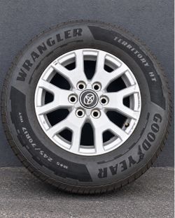 Toyota Tacoma OEM 17” Rims & used 245/70R17 Tires – Set of 4
