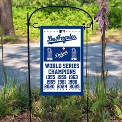 MLB Los Angeles Dodgers World Series Champions 12 Inch X 18 Inch Garden Flag