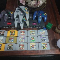 Nintendo 64 Tested 5original Controllers  15 Games 
