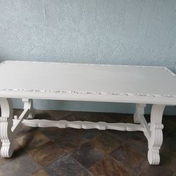 Dining Table, White, Traditional Style