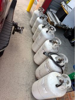 7 Full Propane Tanks – 40 lb & 30 lb – $800 OBO