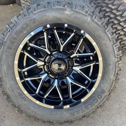 20X10 New Black Rims On 275 55 20 Tires 