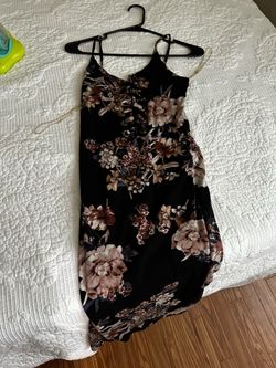 Dress black with flowers