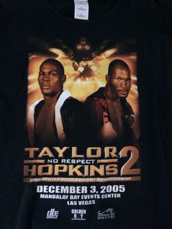 Official Bernard Hopkins vs Jermain Taylor Fight T-shirt Sz (XL)