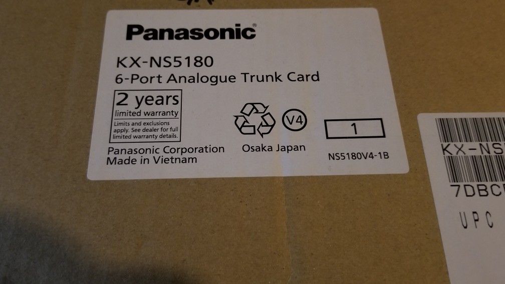 Panasonic KX-N55180 Trunk Card 6 port Analog