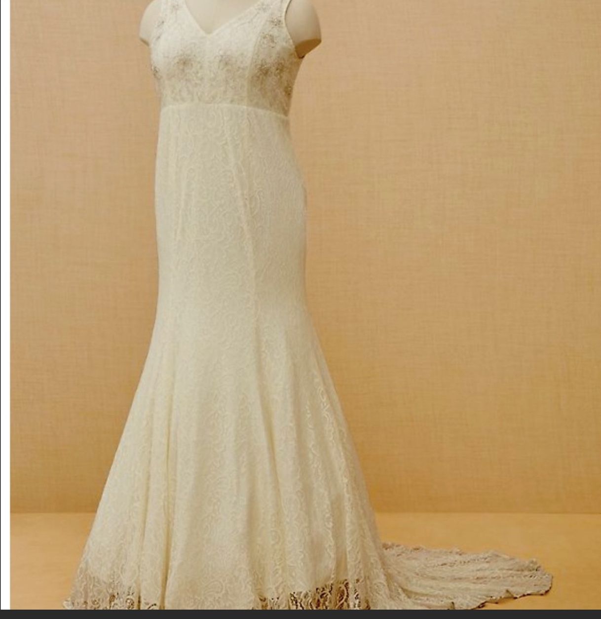 Torrid Size 18 Beaded Ivory Mermaid Wedding Dress