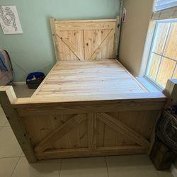 Full Size MATRESS Wooden Homemade Bed frame