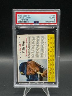 1963 Jell-O Hand Cut #106 Willie Mays PSA GOOD 2