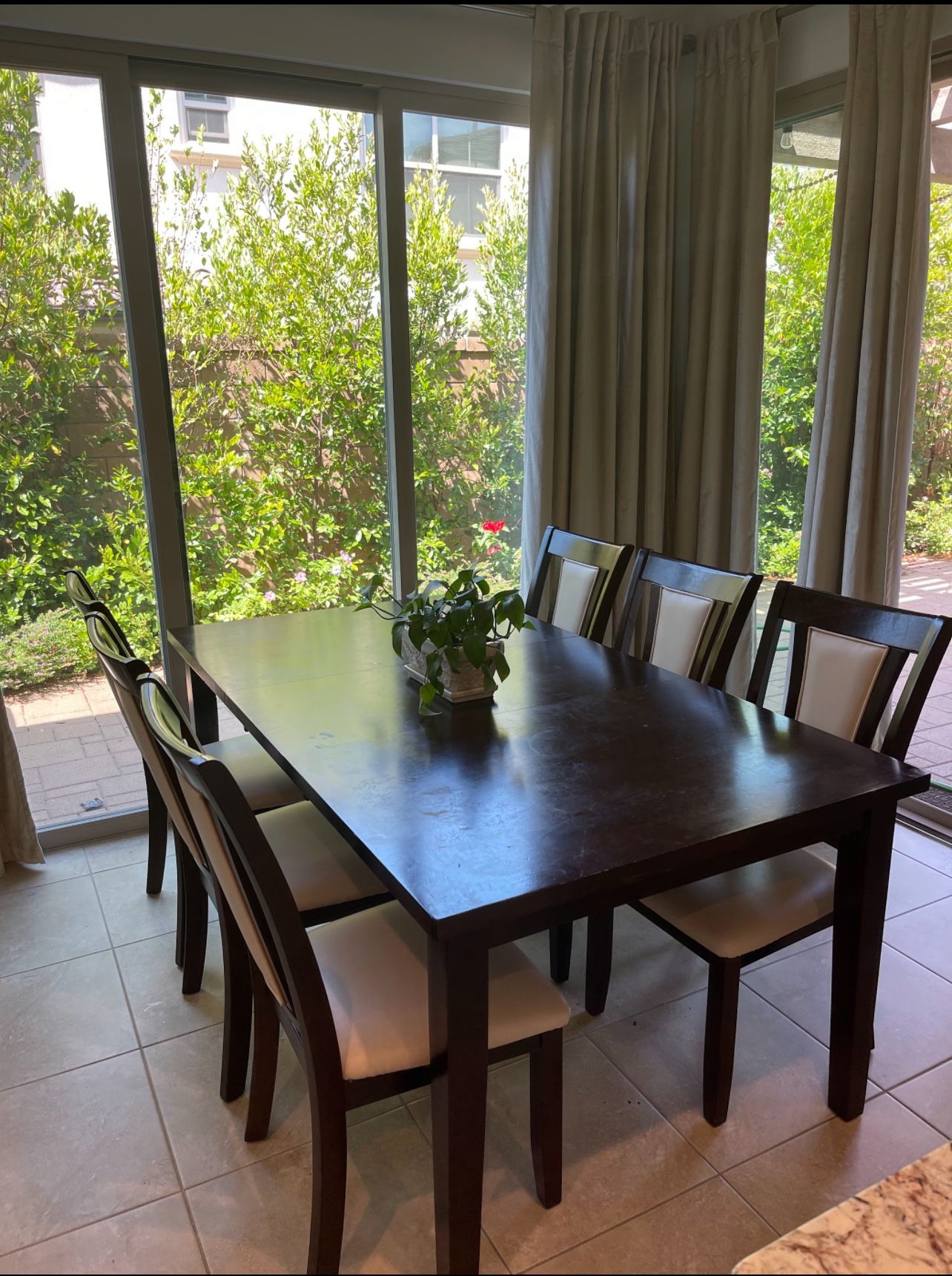 Large Dinning Table With Chairs
