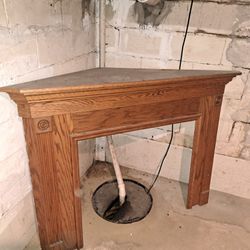 Corner Solid Oak Firplece Mantle