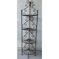 Tall Metal plant Corner Shelf 
