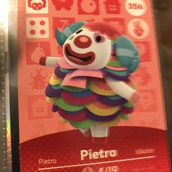 Nintendo Animal Crossing New Horizons Pietro Amiibo Card