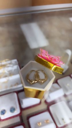 14k Heart Earrings