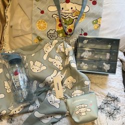 Cinnamoroll Bundle (sweater, Pouch, Drawer, Water Bottle,  Shopping Bag) 