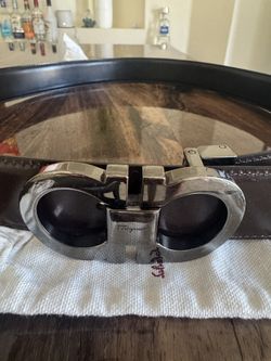Salvatore Ferragamo Adjustable And Reversible Gancini Belt