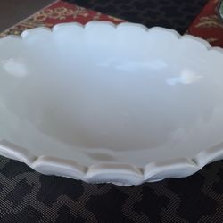 Milk Glass Fruit Bowl