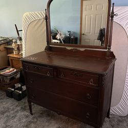 Antique Dresser W/ Removable Mirror