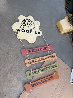 FREE – Handmade Wooden Dog Business Sign / Pet-Themed Hanging Sign