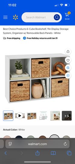 White Shelf Cubbies