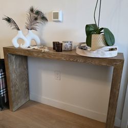 Rectangular Solid Wood Console Table  