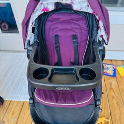 GRACO Baby Stroller — Plum Color, Great Condition