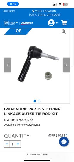 GM GENUINE PARTS STEERING LINKAGE OUTER TIE ROD KIT