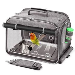 “ NEW”(1 In Stock)Travel Bird Cage(airline Approved)”Indestructible Mesh”lightweight Water Bottle&bowl(retail$79)