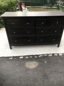Very Good Condition A Black Color Hardwood Dresser
