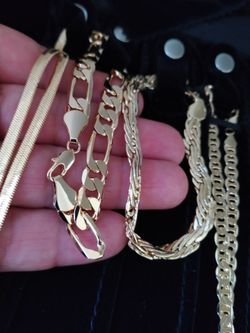 Gold Deep Plated Necklace Bracelet Chain Jewelry