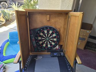Dart Board And Custom Wood Case