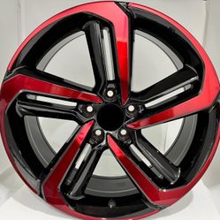 19 Inch Black Red Face Rim Fits Honda Accord Coupe 4 Cyl 08-18