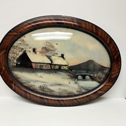 Antique Reverse Painting Wall Art