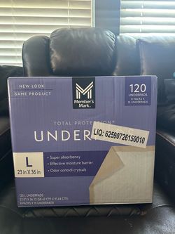 Member's Mark Total Protection Underpads 120-Count