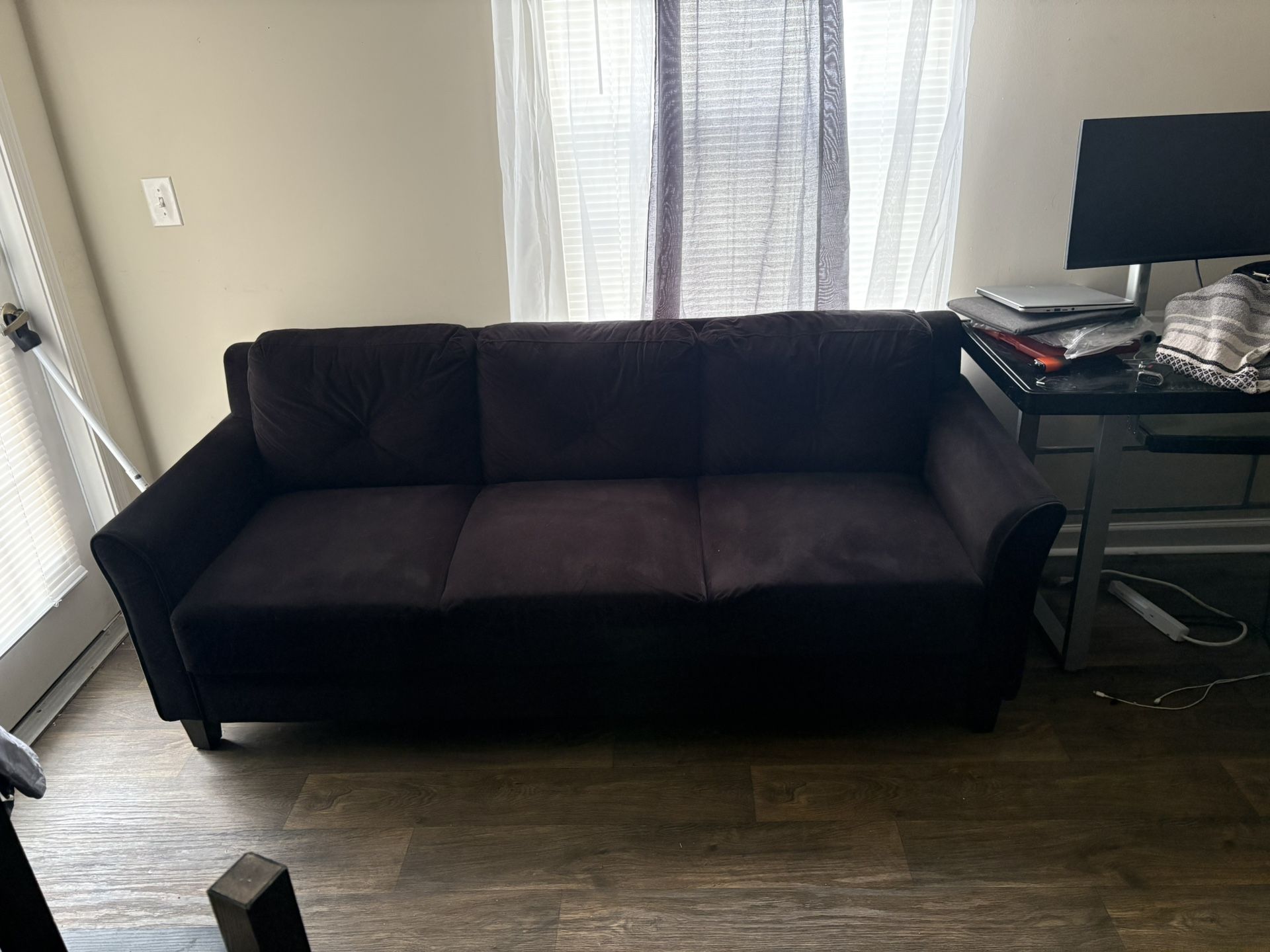 Black Velvet Couch