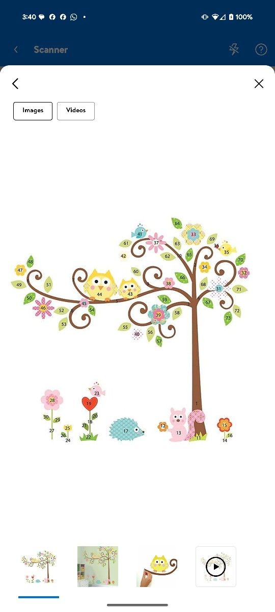 RoomMates "Happi" Scrol Tree/Owl & Friends MEGA*PACK (Repositionable) XL-Wall Decals (80 Decal Pack)