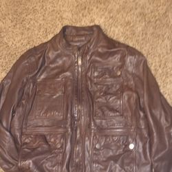 Mens Leather Jacket, Brown