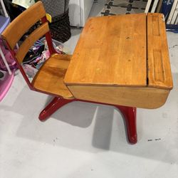 Schoolhouse  Metal And Wood Kids Desk