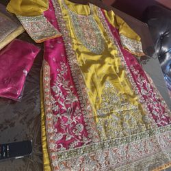 Beautiful Indian Three Pieces Dress Shirt, Trouser & Suppers
