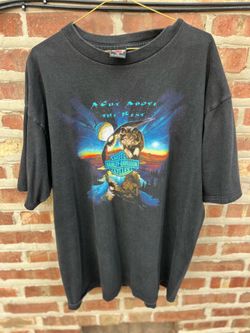 VTG 97 Harley-Davison T-Shirt Adult XXL  runs Like XL Black Wolf Moon A Cut Above The Rest Las Vegas Nevada