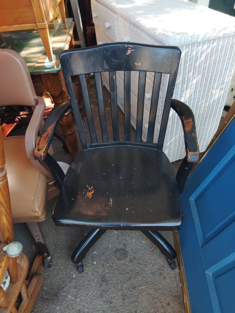 Antique Lawyers Desk Chair It Rocks It Rolls It's Vintage It's Cool