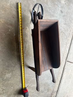 Wooden wheelbarrow planter
